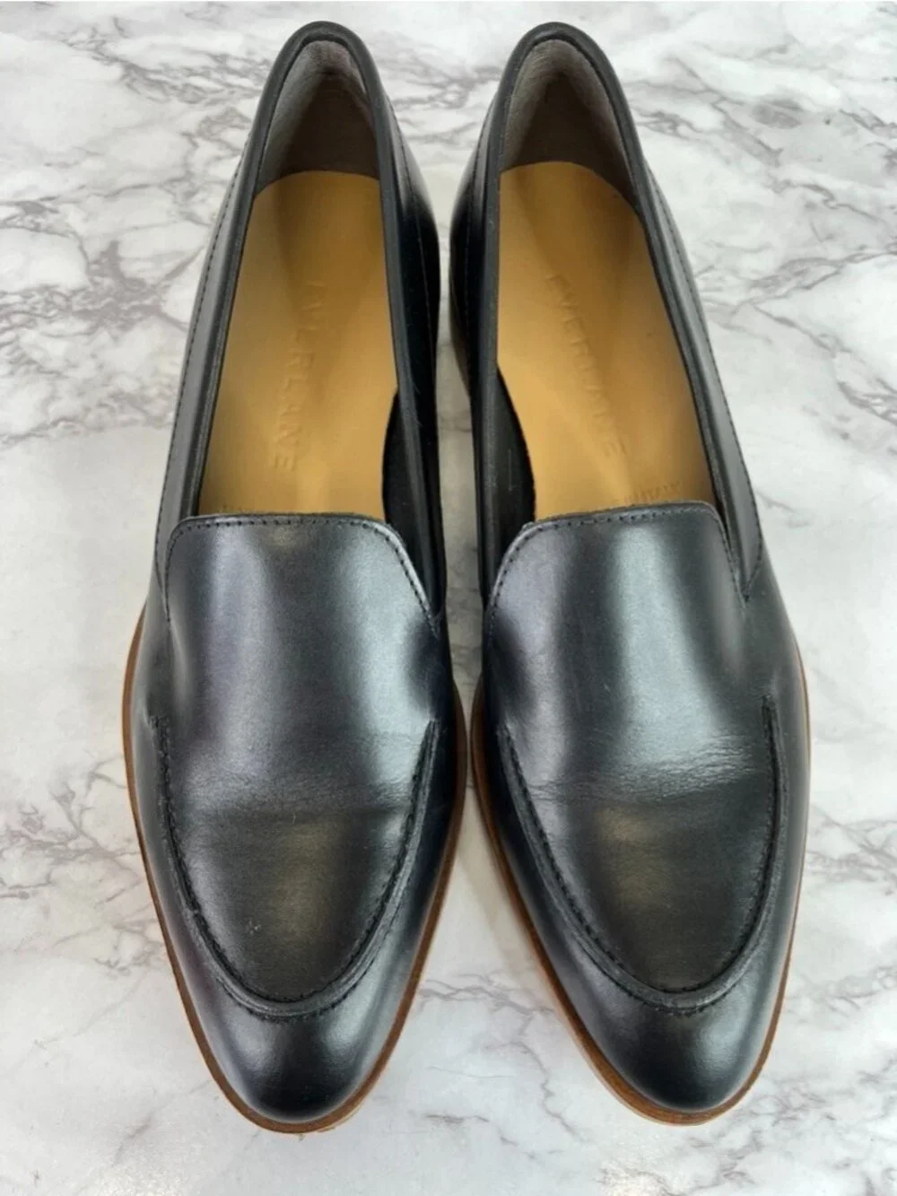 Everlane Women's Black The Modern Leather Loafers Sz 5